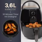 Bomann FR 6057 H CB BLACK 3,6 Liter Forrólevegős Sütő