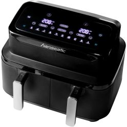   Hanseatic HAF212600D 2in1 XXL 9L 2600 W Érintőkijelzős Forrólevegős Sütő 