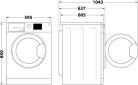 Bauknecht-Whirlpool Super Eco 845 A A 8kg 1400 f/p Inverteres Elöltöltős Mosógép