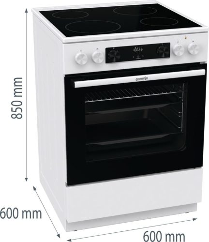 Gorenje GEC5A21WG A 71 Liter AquaClean Elektromos Tűzhely