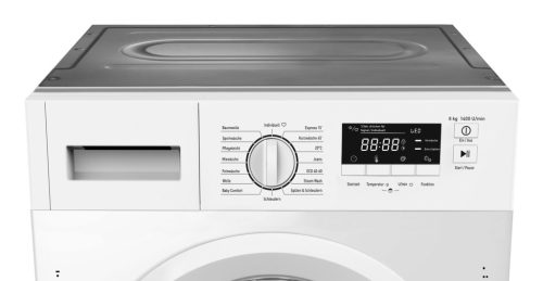 Amica EWA 34660 W A 8kg 1400 f/p Beépíthető Gőzős Inverteres Elöltöltős Mosógép