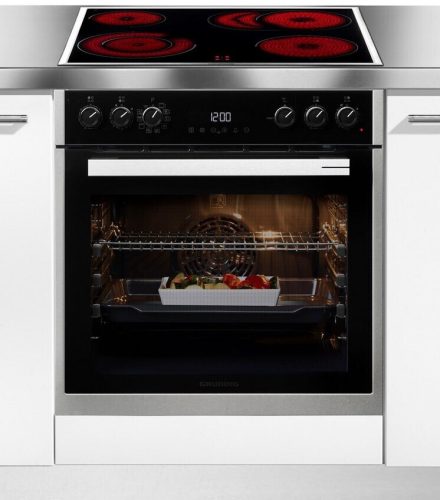 GrundigGEHM19310BMPF A+ 72L Pirolitikus/Hidrolitikus Beépíthető Sütő + Kerámia Főzőlap Szett