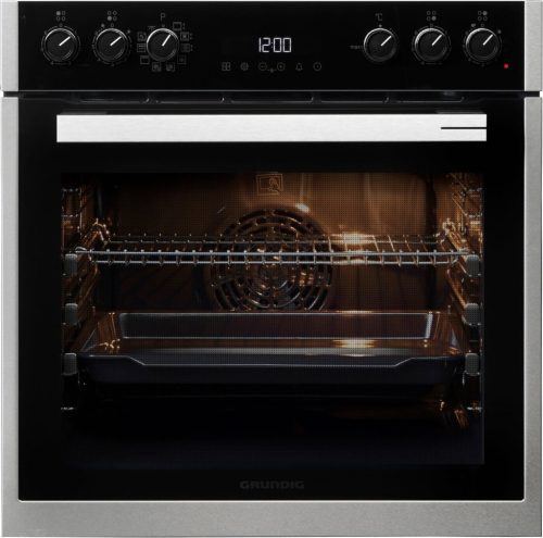 GrundigGEHM19310BMPF A+ 72L Pirolitikus/Hidrolitikus Beépíthető Sütő + Kerámia Főzőlap Szett