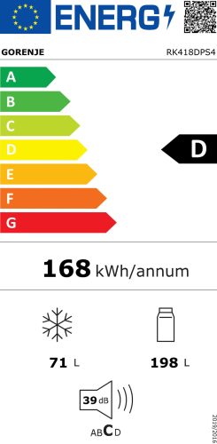 Gorenje RK418DPS4 D 269 Liter Alulfagyasztós Kombinált Hűtőszekrény
