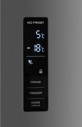 Hanseatic HKGK18560CNFDI C 323 Liter NoFrost Kombinált Inox Hűtőszekrény