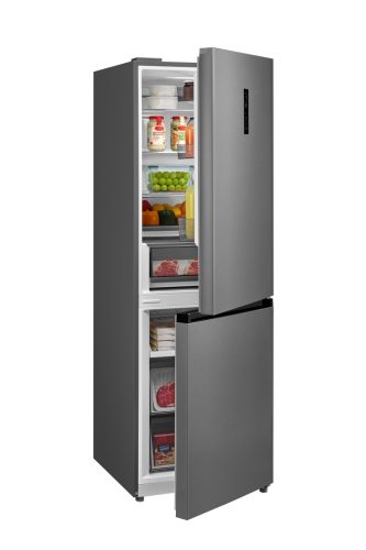 Hanseatic HKGKB18560BNFI B 334L Inox Total NoFrost Alulfagyasztós Kombinált Hűtőszekrény