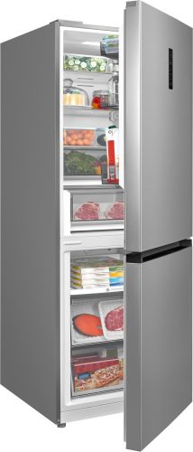 Hanseatic HKGKB18560BNFI B 334L Inox Total NoFrost Alulfagyasztós Kombinált Hűtőszekrény