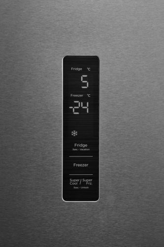 Hanseatic HKGKB18560BNFI B 334L Inox Total NoFrost Alulfagyasztós Kombinált Hűtőszekrény