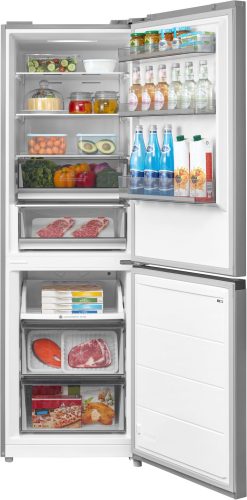 Hanseatic HKGKB18560BNFI B 334L Inox Total NoFrost Alulfagyasztós Kombinált Hűtőszekrény