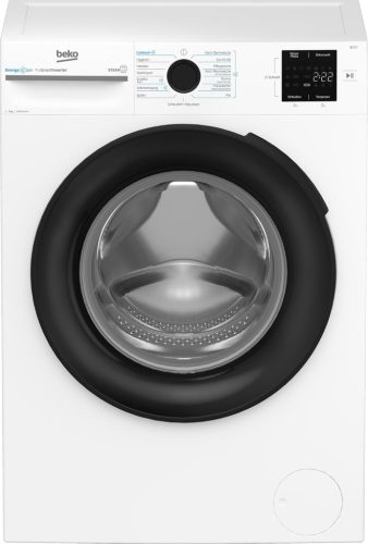 Beko BM3WFU3741X A 7kg 1400 f/p Inverteres Gőzös Keskeny Elöltöltős Mosógép