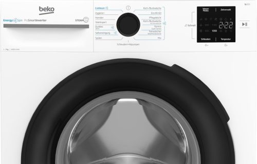 Beko BM3WFU3741X A 7kg 1400 f/p Inverteres Gőzös Keskeny Elöltöltős Mosógép