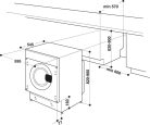 Bauknecht- Whirlpool BI WMBG 71483E DE N D 7kg 1400 f/p Dynamic Inverteres Beépíthető Elöltöltős Mosógép