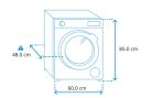 Haier HW80-B14929BU1 A 8kg 1400 f/p BPM Inverteres Keskeny Gőzös Elöltöltős Mosógép
