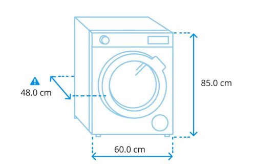 Haier HW80-B14929BU1 A 8kg 1400 f/p BPM Inverteres Keskeny Gőzös Elöltöltős Mosógép