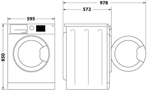 Bauknecht-Whirlpool WBP 714A A 7kg 1400 f/p Dinamikus Inverteres Elöltöltős Mosógép