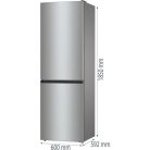 Gorenje NRK61CS2XL4 C 300L Inox NoFrost Plus Inverteres Kombinált Hűtőszekrény