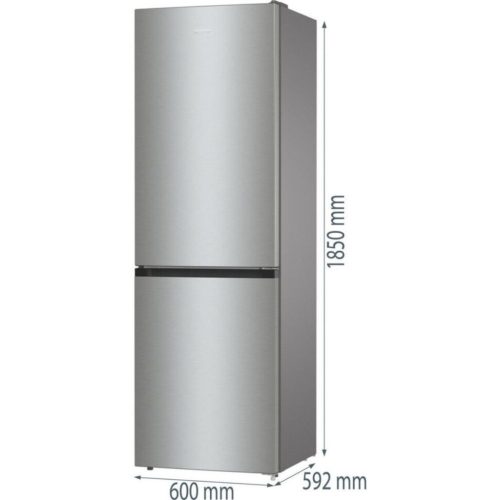 Gorenje NRK61CS2XL4 C 300L Inox NoFrost Plus Inverteres Kombinált Hűtőszekrény