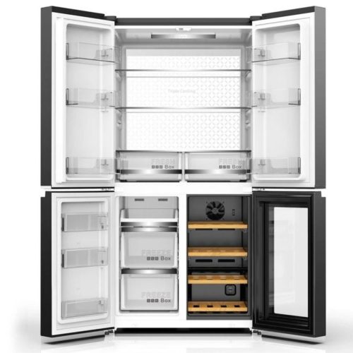 Wolkenstein WCD595EWTSNF Borhűtős E 606L NoFrost French Door Kombinált Hűtőszekrény
