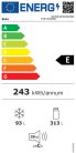 Beko RDNE455E40DSN E 406L NoFrost ProSmart Inverteres Kombinált Hűtőszekrény