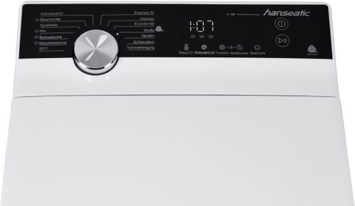 Hanseatic HTWK712A A 7kg 1200 f/p. Felültöltős Mosógép
