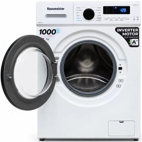 Hausmeister HM 2603 A 6kg 1000 f/p BLDC Inverteres Keskeny Gőzös Elöltöltős Mosógép