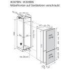 Electrolux IK307BNL D 281 Liter TwinTech NoFrost Beépíthető Kombinált Hűtőszekrény