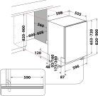 Bauknecht-Whirlpool B0I D541A S C 14 Terítékes 3 Fiókos ProSmart Inverteres Beépíthető Mosogatógép
