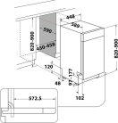 Bauknecht-Whirlpool BSUO 3O21 PF X E 10 Terítékes 45 cm Keskeny 3 Fiókos Inverteres Pult Alá Építhető Mosogatógép Inox