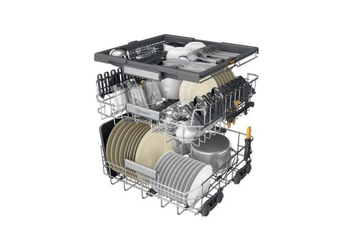 Bauknecht-Whirlpool B7U HS51 X B 15 Terítékes 60 cm-es PowerClean Pro Inox Pult Alá Építhető Mosogatógép
