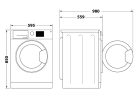 Bauknecht-Whirlpool WT SUPER ECO 8614C  A/C 8/6 kg 1400 f/p ProSilent Inverteres Gőzös Mosó-Szárítógép
