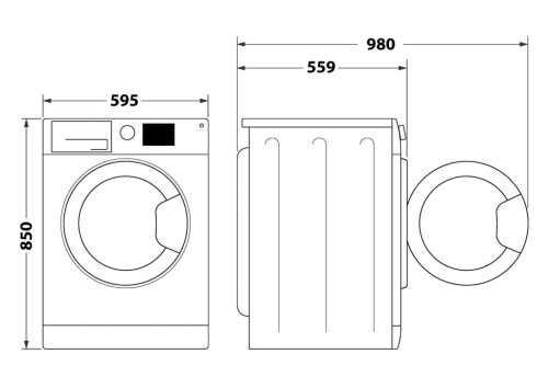 Bauknecht-Whirlpool WT SUPER ECO 8614C  A/C 8/6 kg 1400 f/p ProSilent Inverteres Gőzös Mosó-Szárítógép