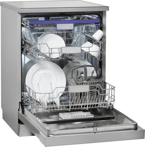 Hanseatic HG6085C14T7635EI C 14 Terítékes 3 Fiókos Inox Szabadonálló Mosogatógép